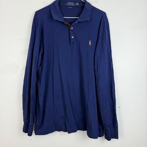 Polo Ralph Lauren Classic Fit Long Sleeve Polo Navy Embroidered Pony